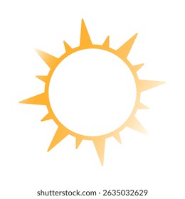 Summer sunshine icon. Hot temperature. Simply sun illustration. Vector