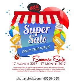 summer super sale poster