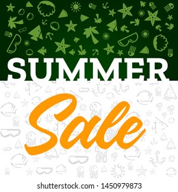 Summer super sale poster. Flyer layout template.  Special offer symbol. Online shopping design concept. Vector art. 