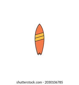 summer surf boat icon vector