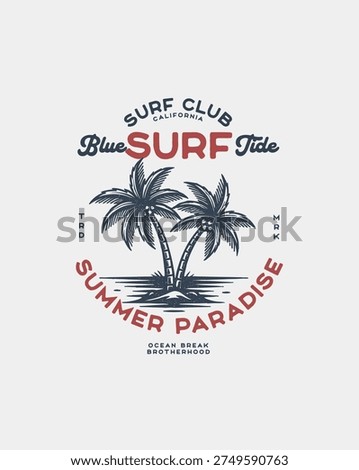 summer Surf enthusiast merch graphic tshirt design templates