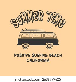 Summer and surf slogan graphic vector print lettering for t shirt print design