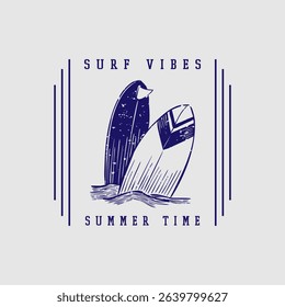 Summer and surf slogan graphic vector print lettering for t shirt print design