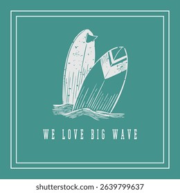 Summer and surf slogan graphic vector print lettering for t shirt print design