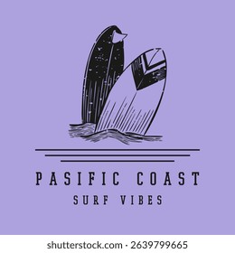 Summer and surf slogan graphic vector print lettering for t shirt print design