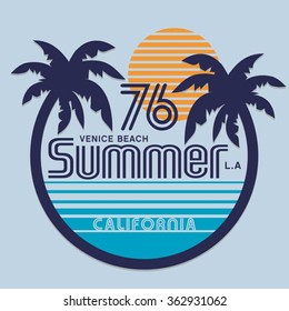 Summer surf typography, t-shirt graphics, vectors