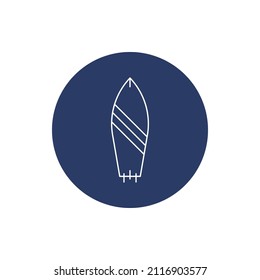 Summer surfboard modern icon vector