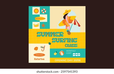 Summer Surfing Class Socials Media.