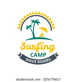 summer surfing logo