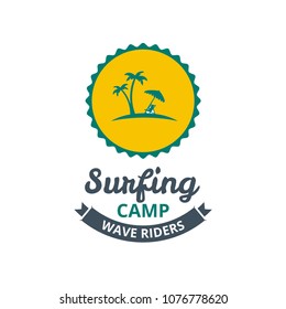 summer surfing logo