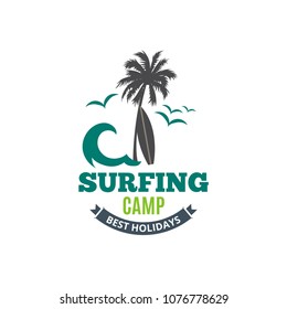 summer surfing logo