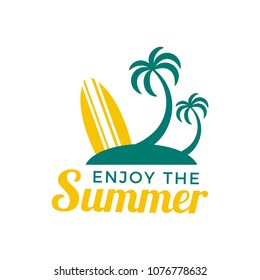summer surfing logo