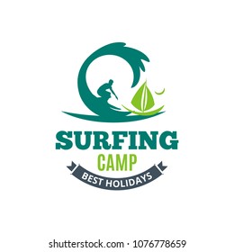 summer surfing logo