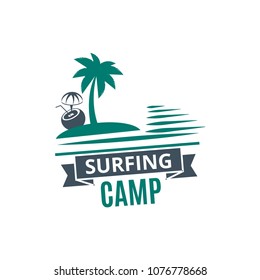 summer surfing logo