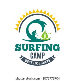 summer surfing logo
