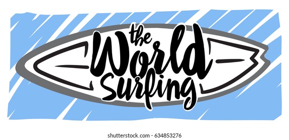 Summer surfing retro badge. Surfing concept for shirt or logo, print, stamp. Vector illustration.