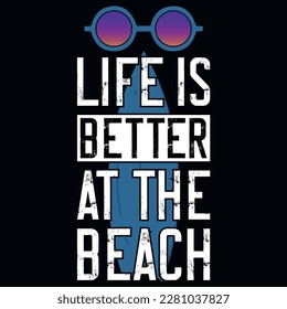Summer surfing summer times summer loving boat beach typographic tshirt design