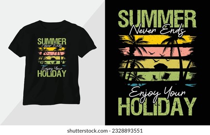  - Summer Surfing t-shirt design concept. all designs are colorful and created using Surfboard, beach, summer, sea, etc
