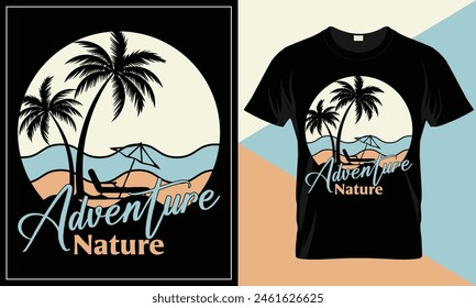 summer surfing vector typography, ride, beach, adventure nature, retro vintage t-shirt design
