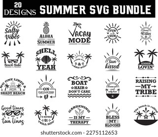 SUMMER SVG BUNDLE, SUMMER SVG DESIGN