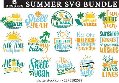 Paquete Summer Svg, diseño Summer Svg