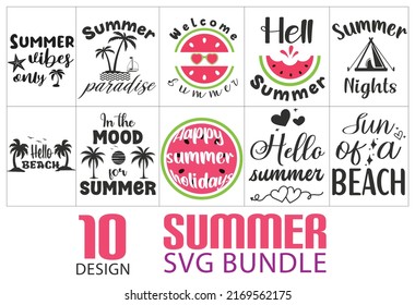 Summer SVG Bundle, T-shirt Design