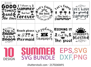 Summer SVG Bundle, T-shirt Design, Beach T-shirt design, California T-shirt design