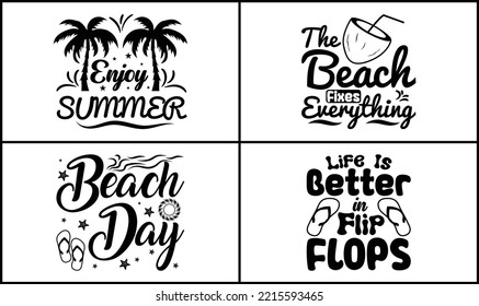 Summer SVG Crafts T-shirt Design Bundle Graphic