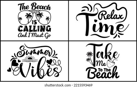 Summer SVG Crafts T-shirt Design Bundle Graphic