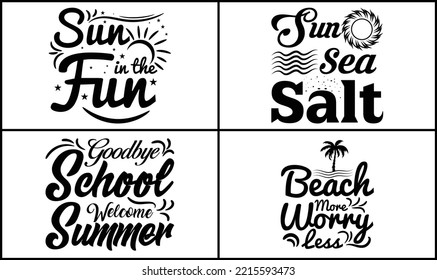 Summer SVG Crafts T-shirt Design Bundle Graphic