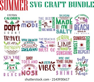 Summer Svg cut files bundle 