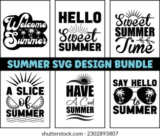 summer SVG design bundle,Summer Beach Bundle SVG,Summer Quotes SVG Designs Bundle,Summer Design for Shirts,Hello Summer quotes t shirt designs bundle,  svg