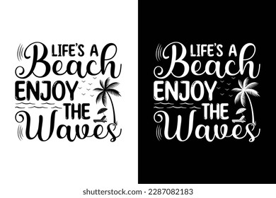 Summer Svg Typography T Shirt Design, Summer Sgv Typography Poster Design, summer design, T-Shirt Design Vector,