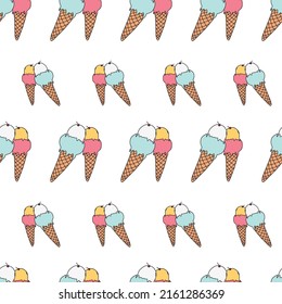 Summer sweet ice cream pattern