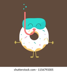 Summer sweets. Color  donuts cake icon design vector