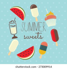 Summer sweets vector illustration