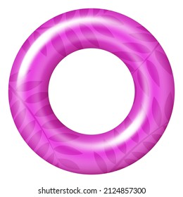Summer swim ring. Inflatable rubber pool donut