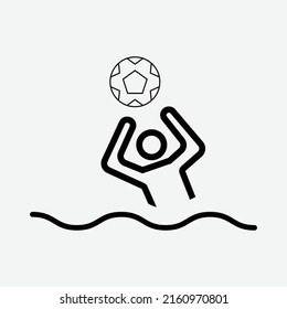 Summer Swim Water Information Flat People Pictogram Icon Isolated on White Background