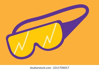 summer swimming mask vector illustration