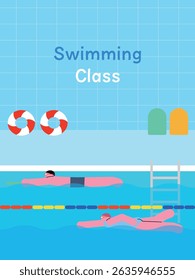 Summer Swimming Pool Vector Background