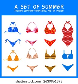 Summer Swimsuit and Bikini Set – Vector Fashion Collection