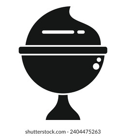 Summer swirl gelato icon simple vector. Ice cream pot. Restaurant food
