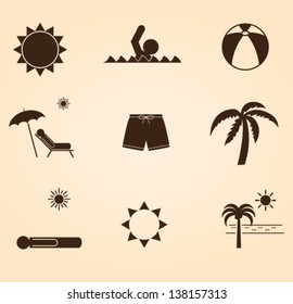 summer symbol set