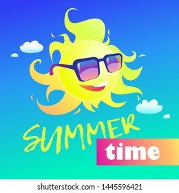 Summer symbol_The Sun Hot time flyer web banner design template advertising presentation bright cheerful