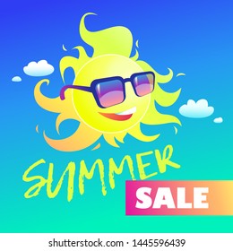 Summer symbol_The Sun Promotion Sale flyer web banner design template advertising presentation bright cheerful