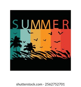 SUMMER T SHART DESIGN VECTOR 