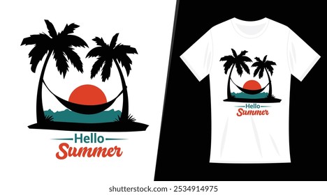 Diseño de la camiseta del verano, camiseta