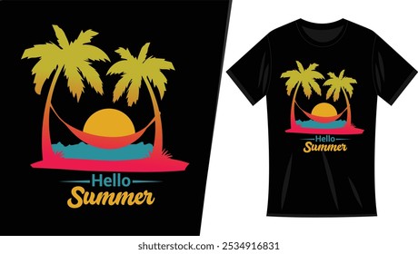 Diseño de la camiseta del verano, camiseta