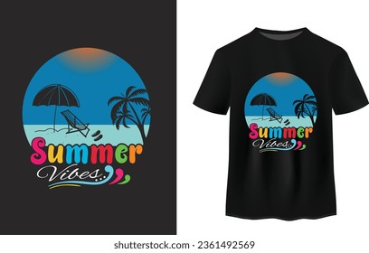 Summer t shirt design, beach t shirt