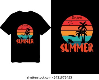 Summer T shirt Design With Black  svg